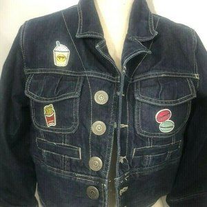 Upcycled Ming Jeans Jacket Small Blue Denim Embroi